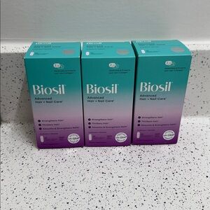 Biosil Advanced Hair & Nail, 3 bottles, expires 10/2027
